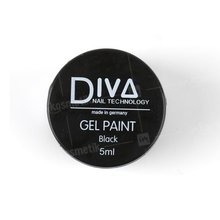 Diva, Gel Paint - Гель-краска, черная (5 мл.)