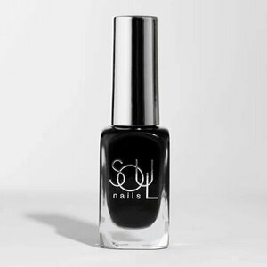 SOULnails, Лак для ногтей укрепляющий - BLACK №138 (10,5 мл)