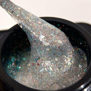 ENIGMANIC, Diamond Art Gel - Гель для моделирования с хлопьями юки №01 (15 гр.)