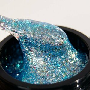 ENIGMANIC, Diamond Art Gel - Гель для моделирования с хлопьями юки №02 (15 гр.)