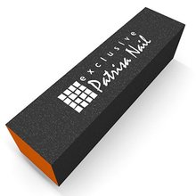Patrisa Nail, Шлифовочный блок трехсторонний - Серо-оранжевый 100/180/240