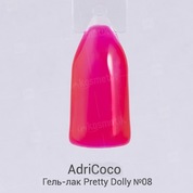 AdriCoco, Pretty dolly - Гель-лак №08 неоновый ярко-розовый (8 мл.)