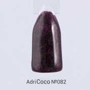 AdriCoco, Цветной гель-лак №082 мерцающая черная орхидея (8 мл.)