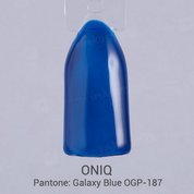 ONIQ, Гель-лак для покрытия ногтей - Pantone: Galaxy Blue OGP-187s (6 мл.)