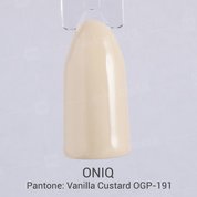 ONIQ, Гель-лак для покрытия ногтей - Pantone: Vanilla Custard OGP-191s (6 мл.)