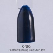 ONIQ, Гель-лак для покрытия ногтей - Pantone: Evening Blue OGP-192s (6 мл.)