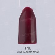 TNL, Гель-лак Love autumn №22 - Рубиновый (10 мл.)