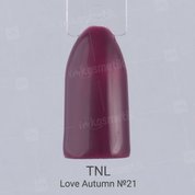 TNL, Гель-лак Love autumn №21 - Пурпурный (10 мл.)
