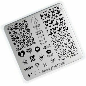 Swanky Stamping, Пластина для стемпинга №199 (6х6 см)
