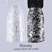 Bluesky, Гель-лак Luxury Silver № LV401 (10 мл.)