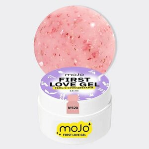 MOJO, First Love Gel - Гель для моделирования с сухоцветами №120 (15 мл)