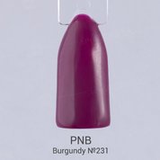 PNB, Гель-лак цвет №231 Burgundy (8 мл.)