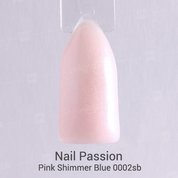 Nail Passion, Pink Shimmer Blue - Камуфлирующая каучуковая экстра база 0002sbv (50 ml.)