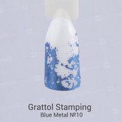 Grattol, Лак для стемпинга Blue Metal №10 (6,5 мл.)