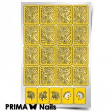 PrimaNails, Трафарет для дизайна ногтей - Зебра