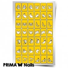 PrimaNails, Трафарет для дизайна ногтей - Крылья, ноги и хвосты - 1