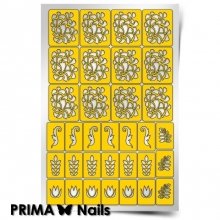 PrimaNails, Трафарет для дизайна ногтей - Растительный узор - 2