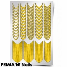 PrimaNails, Трафарет для дизайна ногтей - Френч и лунки. Грация
