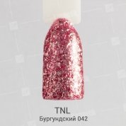 TNL, Гель-лак Glitter №42 - Бургундский (10 мл.)