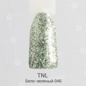 TNL, Гель-лак Glitter №46 - Бело-зеленый (10 мл.)