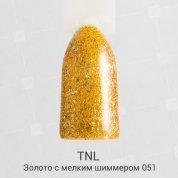 TNL, Гель-лак Glitter №51 - Золото с мелким шиммером (10 мл.)