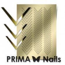 PrimaNails, Металлизированные наклейки для дизайна CL-003, Золото