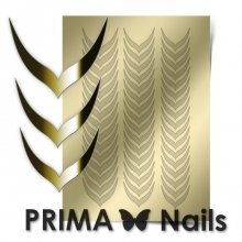 PrimaNails, Металлизированные наклейки для дизайна CL-004, Золото