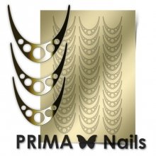 PrimaNails, Металлизированные наклейки для дизайна CL-005, Золото