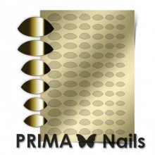 PrimaNails, Металлизированные наклейки для дизайна CL-010, Золото