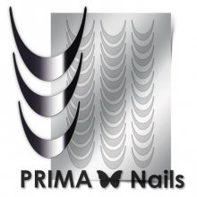 PrimaNails, Металлизированные наклейки для дизайна CL-002, Серебро