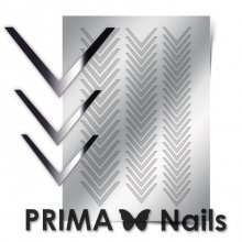 PrimaNails, Металлизированные наклейки для дизайна CL-003, Серебро