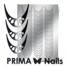 PrimaNails, Металлизированные наклейки для дизайна CL-006, Серебро