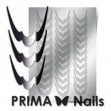 PrimaNails, Металлизированные наклейки для дизайна CL-009, Серебро
