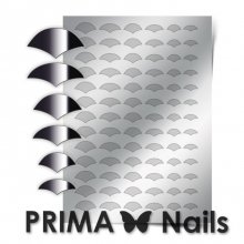 PrimaNails, Металлизированные наклейки для дизайна CL-011, Серебро