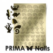 PrimaNails, Металлизированные наклейки для дизайна SEA-005, Золото