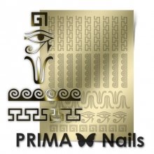 PrimaNails, Металлизированные наклейки для дизайна OR-003, Золото