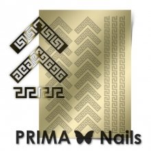 PrimaNails, Металлизированные наклейки для дизайна OR-007, Золото