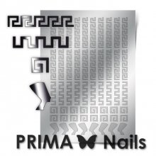 PrimaNails, Металлизированные наклейки для дизайна OR-001, Серебро