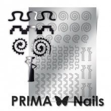 PrimaNails, Металлизированные наклейки для дизайна OR-006, Серебро