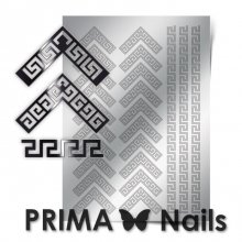 PrimaNails, Металлизированные наклейки для дизайна OR-007, Серебро
