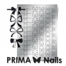 PrimaNails, Металлизированные наклейки для дизайна PR-001, Серебро