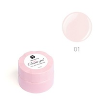 AdriCoco, Гель для наращивания ногтей прозрачный №01 (светло-розовый, 10 мл.)