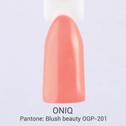 ONIQ, Гель-лак для покрытия ногтей - Pantone: Blush beauty OGP-201 (10 мл.)
