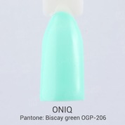 ONIQ, Гель-лак для покрытия ногтей - Pantone: Biscay green OGP-206 (10 мл.)