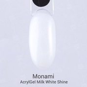 Monami, AcrylGel Milk White Shine - Акригель белый с шиммером (30 гр.)