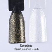 Serebro, Top no-cleance Gold - Топ для гель-лака «Золотая пыль», без липкого слоя (11 мл.)
