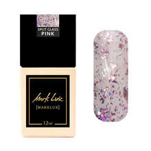 Nika Nagel, Гель-лак MarkLux - Split Glass Pink (12 мл.)