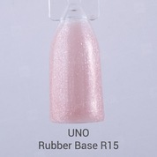 Uno, Color Rubber Base - Камуфлирующее базовое покрытие для гель-лака №15 (8 мл.)