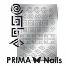 PrimaNails, Металлизированные наклейки для дизайна GM-001, Серебро