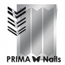 PrimaNails, Металлизированные наклейки для дизайна GM-007, Серебро